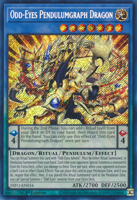 Odd-Eyes Pendulumgraph Dragon [DIFO-EN034] Secret Rare | Good Games Adelaide SA