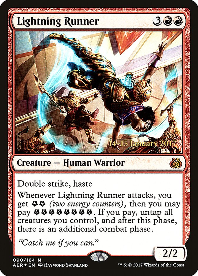 Lightning Runner  [Aether Revolt Prerelease Promos] | Good Games Adelaide SA