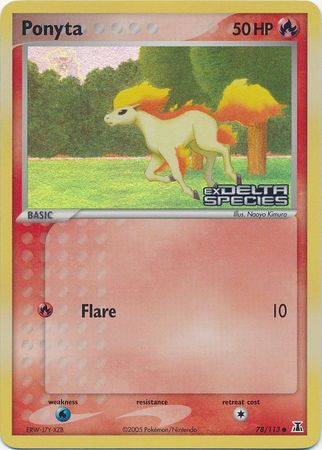 Ponyta (78/113) (Stamped) [EX: Delta Species] | Good Games Adelaide SA