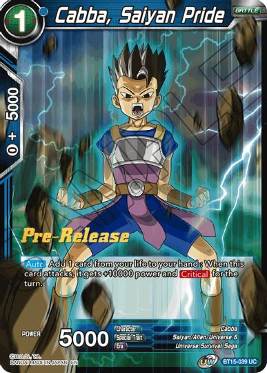 Cabba, Saiyan Pride (BT15-039) [Saiyan Showdown Prerelease Promos] | Good Games Adelaide SA