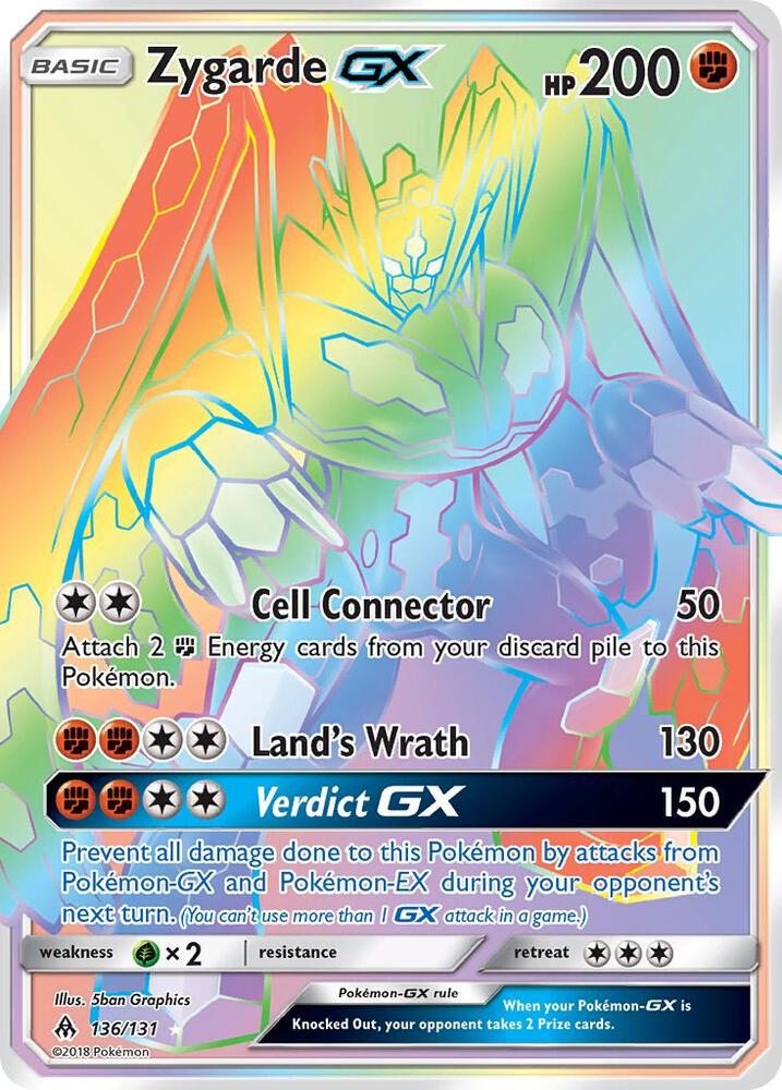 Zygarde GX Secret 136/131 (SM - Forbidden Light)  - Holofoil | Good Games Adelaide SA