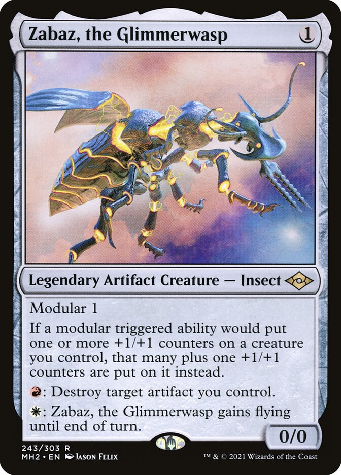 Zabaz, the Glimmerwasp 243 (Modern Horizons 2)  - Foil | Good Games Adelaide SA