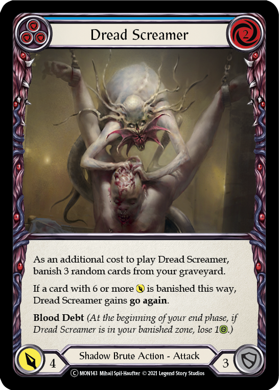 Dread Screamer (Blue) [U-MON143] Unlimited Normal | Good Games Adelaide SA