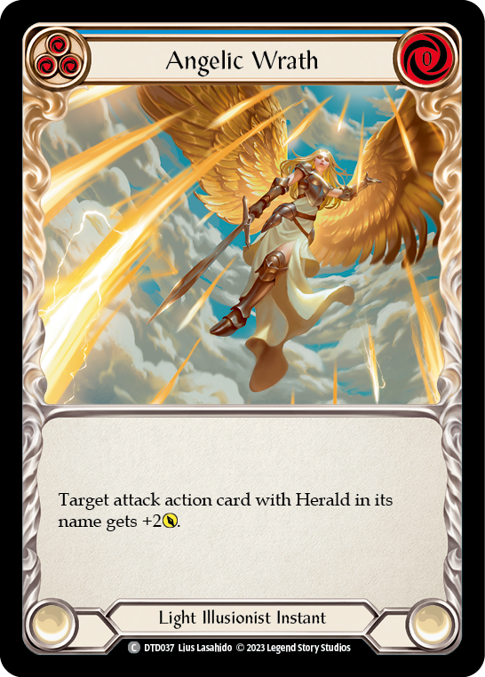 Angelic Wrath (Blue) [DTD037] (Dusk Till Dawn)  Rainbow Foil | Good Games Adelaide SA