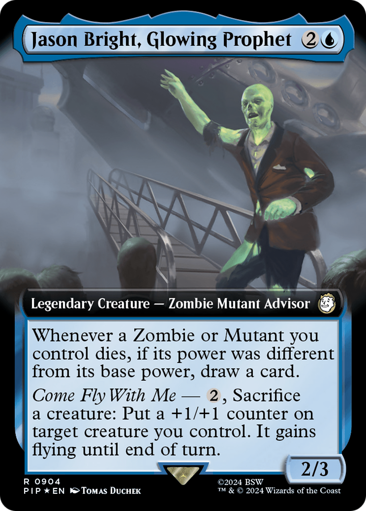 Jason Bright, Glowing Prophet (Extended Art) (Surge Foil) [Fallout] | Good Games Adelaide SA