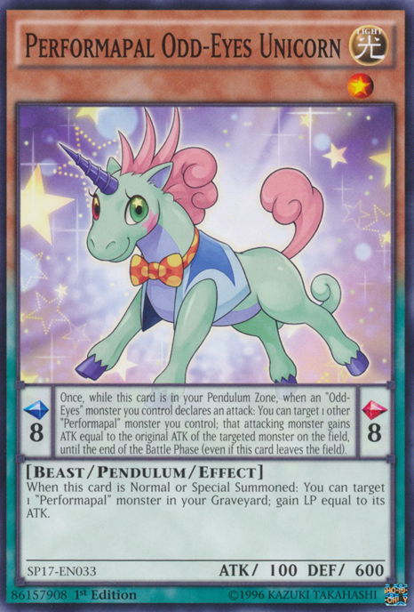 Performapal Odd-Eyes Unicorn [SP17-EN033] Common | Good Games Adelaide SA