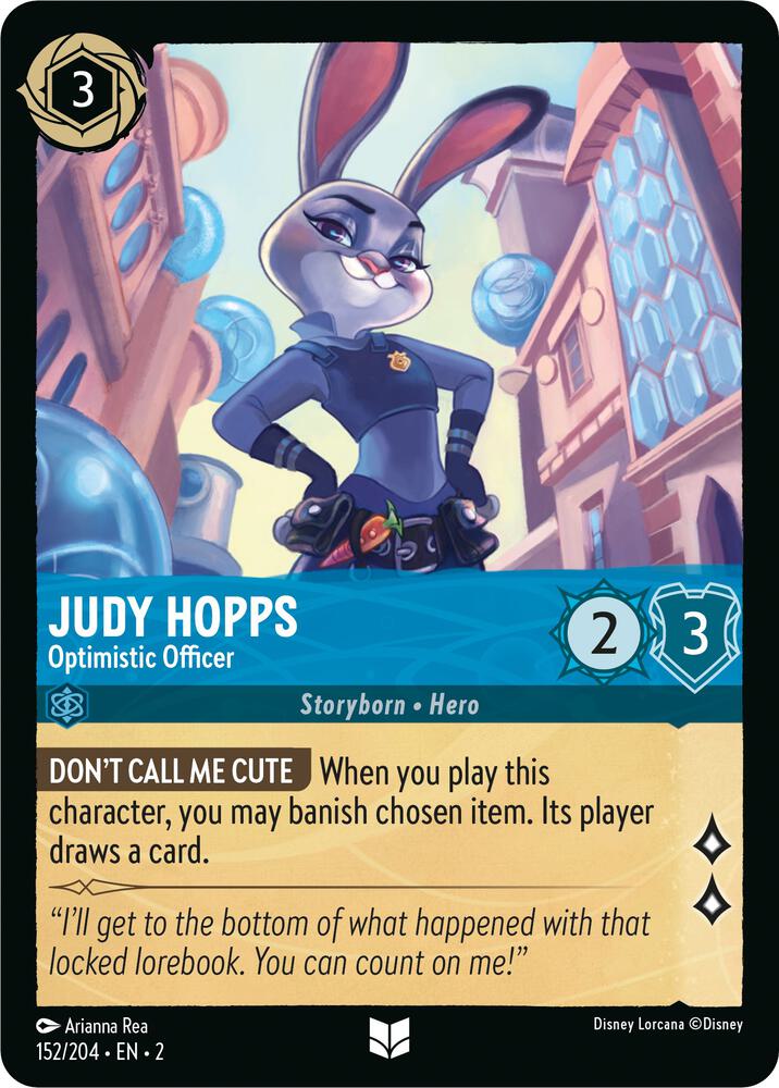 Judy Hopps Optimistic Officer 152/204 (Rise of the Floodborn)  - Cold Foil | Good Games Adelaide SA
