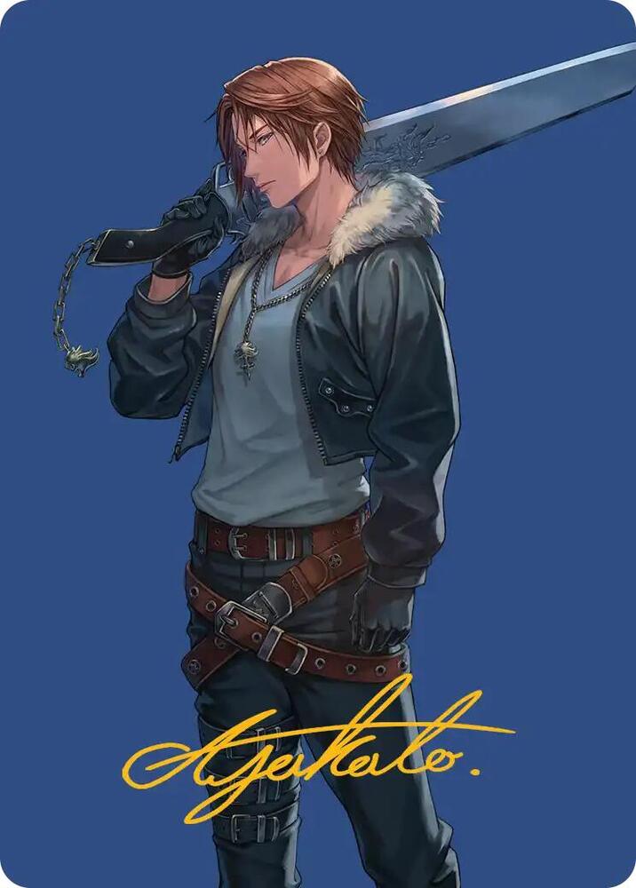 Squall SeeD Mercenary Art Card Gold Stamped Signature 47 (Art Series: FINAL FANTASY)  | Good Games Adelaide SA