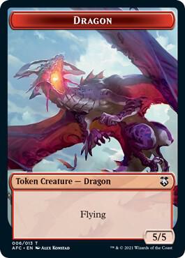 Dragon Dragon Spirit Double Sided Token 6 // 9 (Commander: Adventures in the Forgotten Realms)  | Good Games Adelaide SA