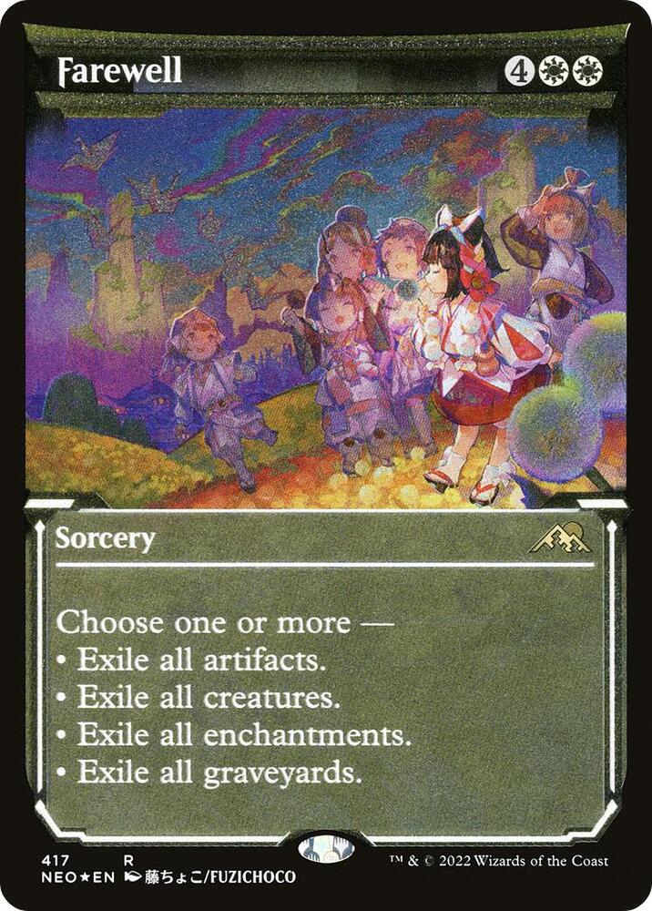 Farewell 417 (Kamigawa: Neon Dynasty)  - Showcase Etched Foil | Good Games Adelaide SA