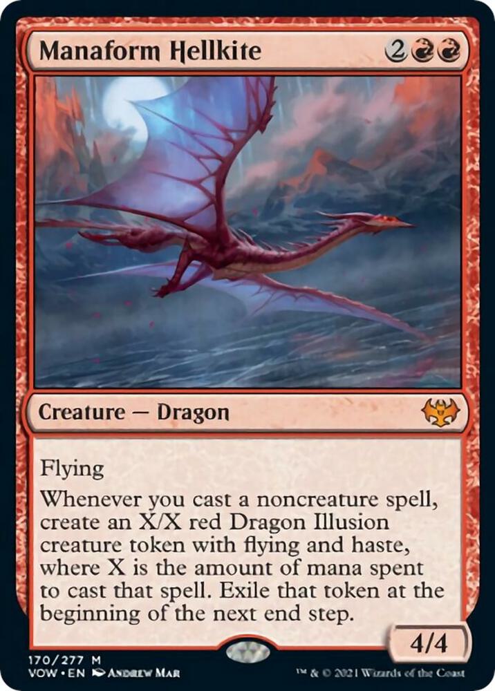 Manaform Hellkite 170 (Innistrad: Crimson Vow)  - Foil | Good Games Adelaide SA