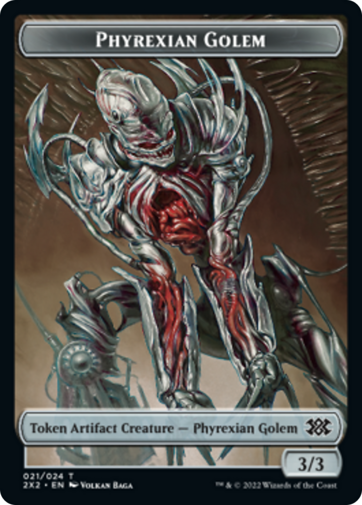 Zombie // Phyrexian Golem Double-sided Token [Double Masters 2022 Tokens] | Good Games Adelaide SA
