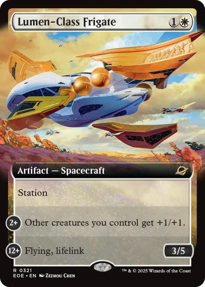 Lumen-Class Frigate 321/276 (Edge of Eternities)  - Extended Art | Good Games Adelaide SA