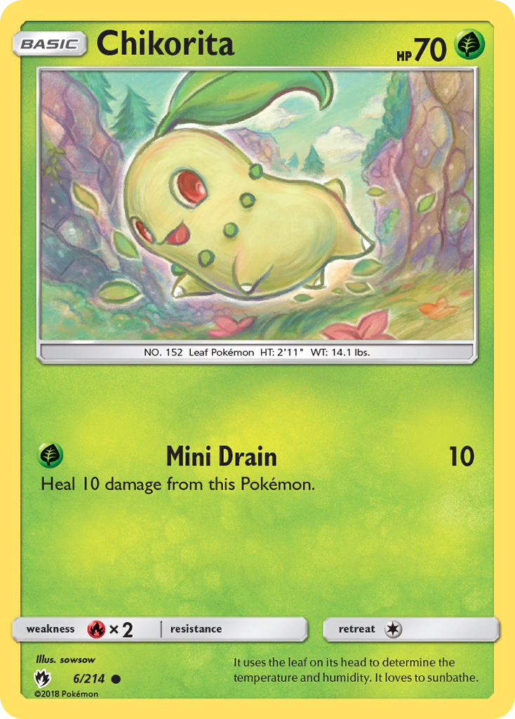 Chikorita (6/214) [Sun & Moon: Lost Thunder] | Good Games Adelaide SA