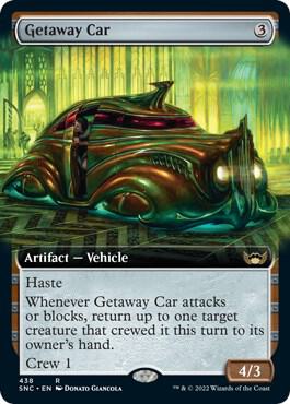 Getaway Car Extended Art 438 (Streets of New Capenna)  - Foil | Good Games Adelaide SA