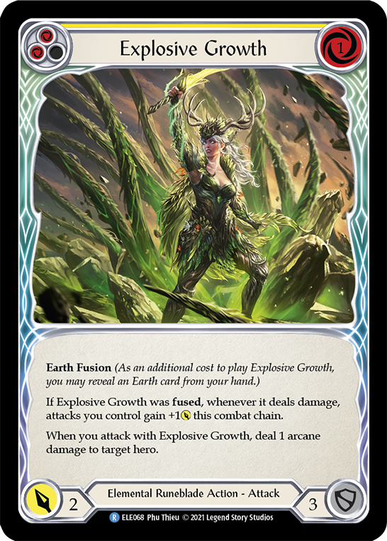Explosive Growth (Yellow) [ELE068] (Tales of Aria)  1st Edition Rainbow Foil | Good Games Adelaide SA