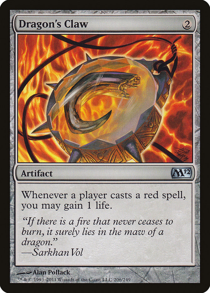Dragon's Claw 206 (Magic 2012 (M12))  - Foil | Good Games Adelaide SA
