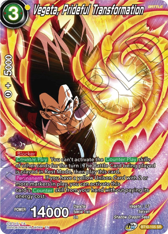 Vegeta, Prideful Transformation (BT10-105) [Theme Selection: History of Vegeta] | Good Games Adelaide SA