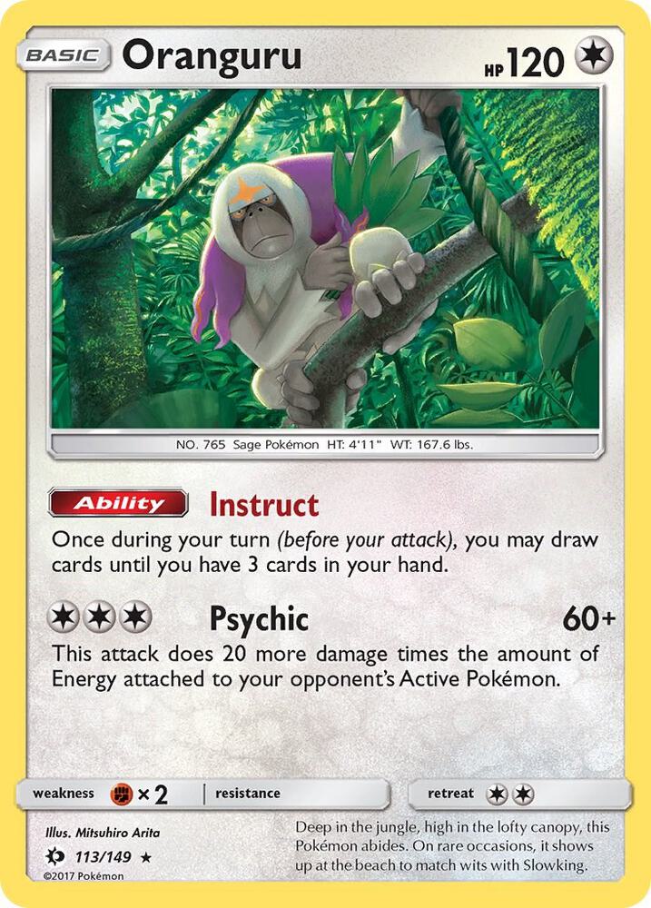 Oranguru 113/149 (SM Base Set)  - Holofoil | Good Games Adelaide SA