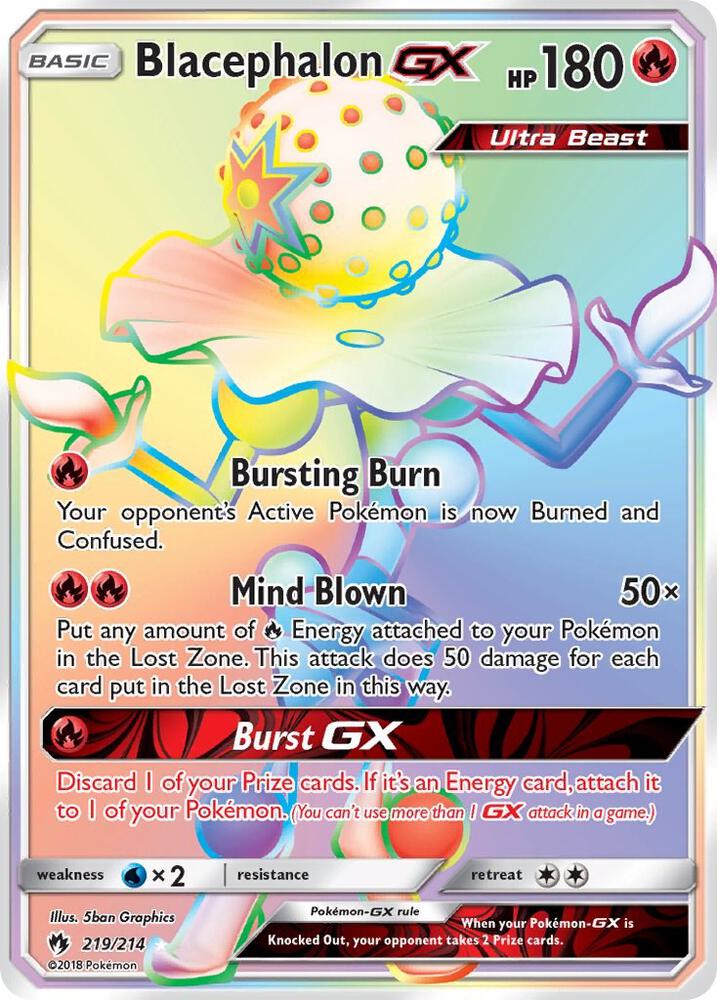 Blacephalon GX Secret 219/214 (SM - Lost Thunder)  - Holofoil | Good Games Adelaide SA