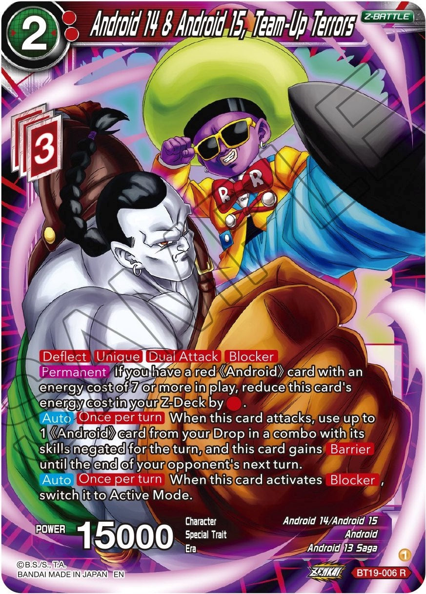 Android 14 & Android 15, Team-Up Terrors (BT19-006) [Fighter's Ambition] | Good Games Adelaide SA