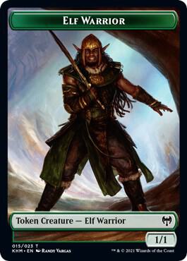 Elf Warrior Angel Warrior Double Sided Token 15 // 2 (Kaldheim)  - Foil | Good Games Adelaide SA