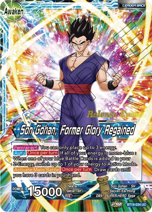 Son Gohan // Son Gohan, Former Glory Regained (Fighter's Ambition Holiday Pack) (BT19-034) [Tournament Promotion Cards] | Good Games Adelaide SA