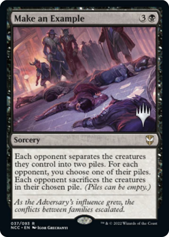 Make an Example 37 (Promo Pack: Streets of New Capenna)  - Foil | Good Games Adelaide SA