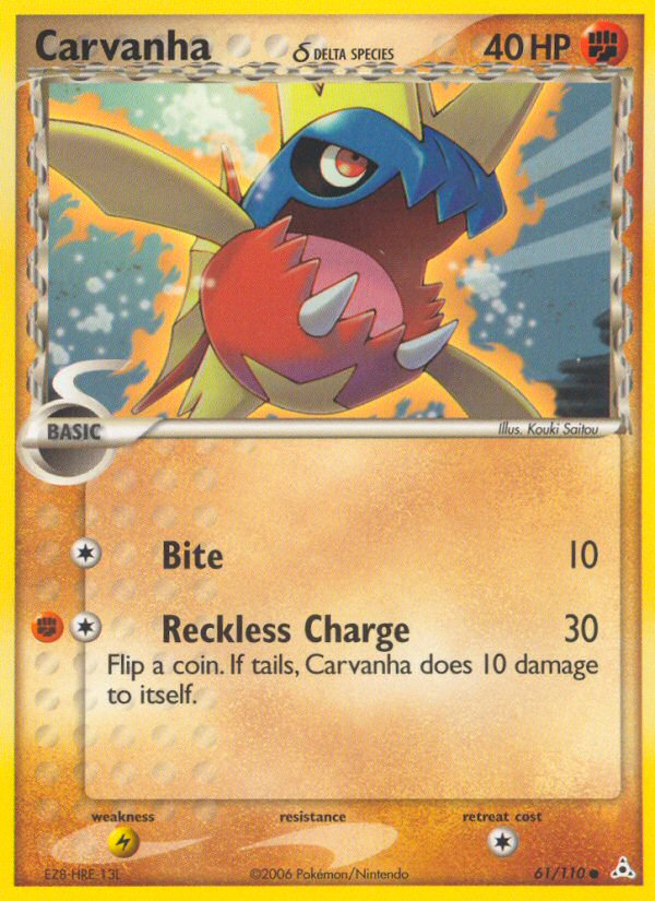 Carvanha (61/110) (Delta Species) [EX: Holon Phantoms] | Good Games Adelaide SA