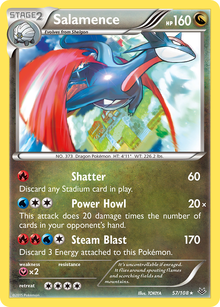 Salamence (57/108) [XY: Roaring Skies] | Good Games Adelaide SA
