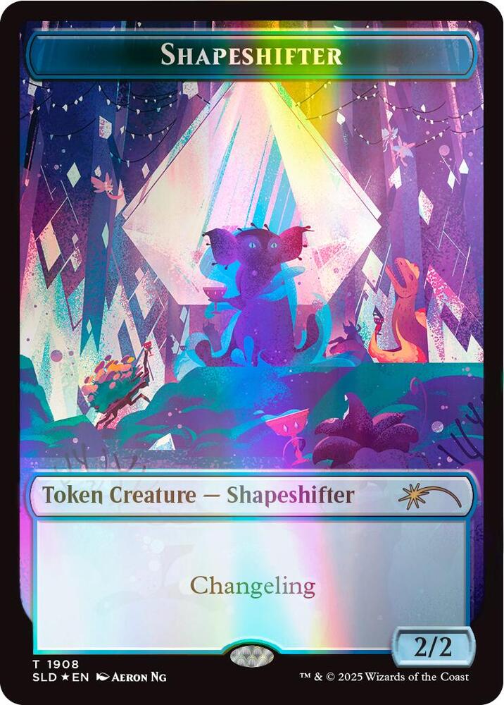Shapeshifter Token 1908 Double Rainbow Foil 1908 (Secret Lair Drop Series)  - Foil | Good Games Adelaide SA