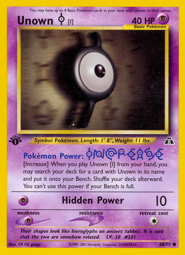 Unown [I] (68/75) [Neo Discovery 1st Edition] | Good Games Adelaide SA