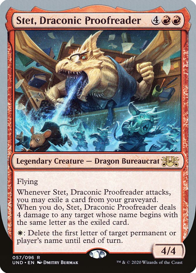 Stet, Draconic Proofreader 57 (Unsanctioned)  | Good Games Adelaide SA