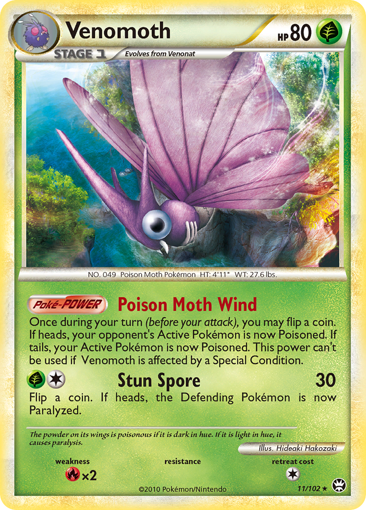 Venomoth (11/102) [HeartGold & SoulSilver: Triumphant] | Good Games Adelaide SA