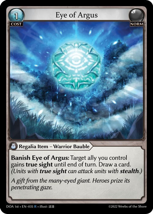 Eye of Argus (035) [Dawn of Ashes: 1st Edition] | Good Games Adelaide SA