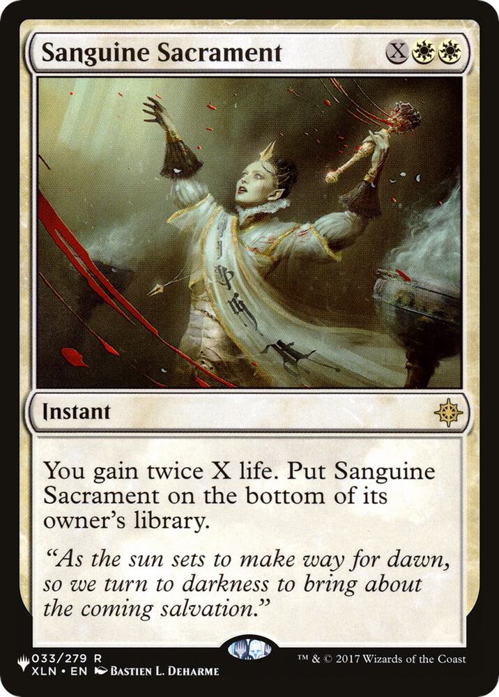 Sanguine Sacrament 033/279 (The List Reprints)  | Good Games Adelaide SA