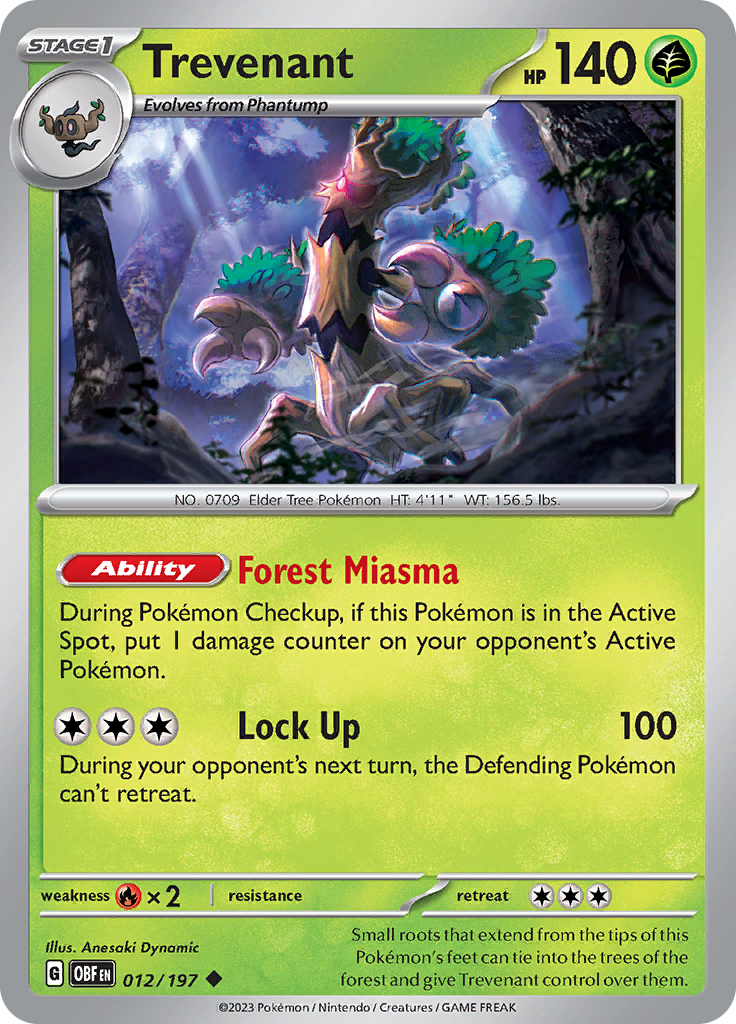 Trevenant (012/197) [Scarlet & Violet: Obsidian Flames] | Good Games Adelaide SA