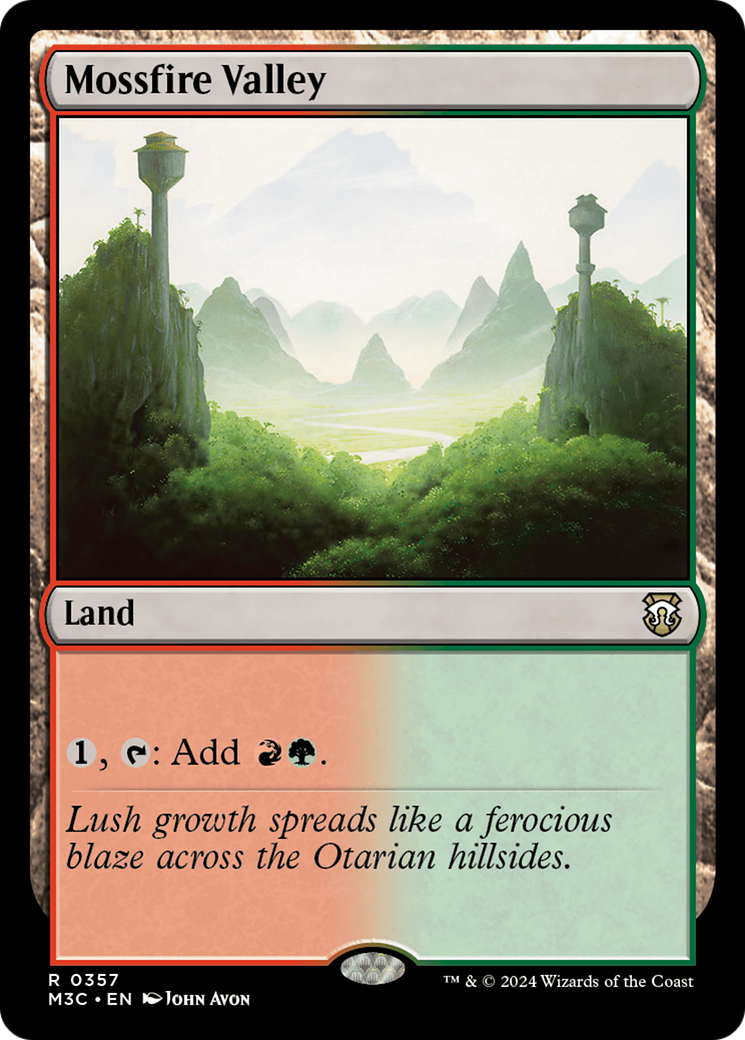 Mossfire Valley (Ripple Foil) [Modern Horizons 3 Commander] | Good Games Adelaide SA