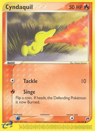 Cyndaquil (59/100) [EX: Sandstorm] | Good Games Adelaide SA