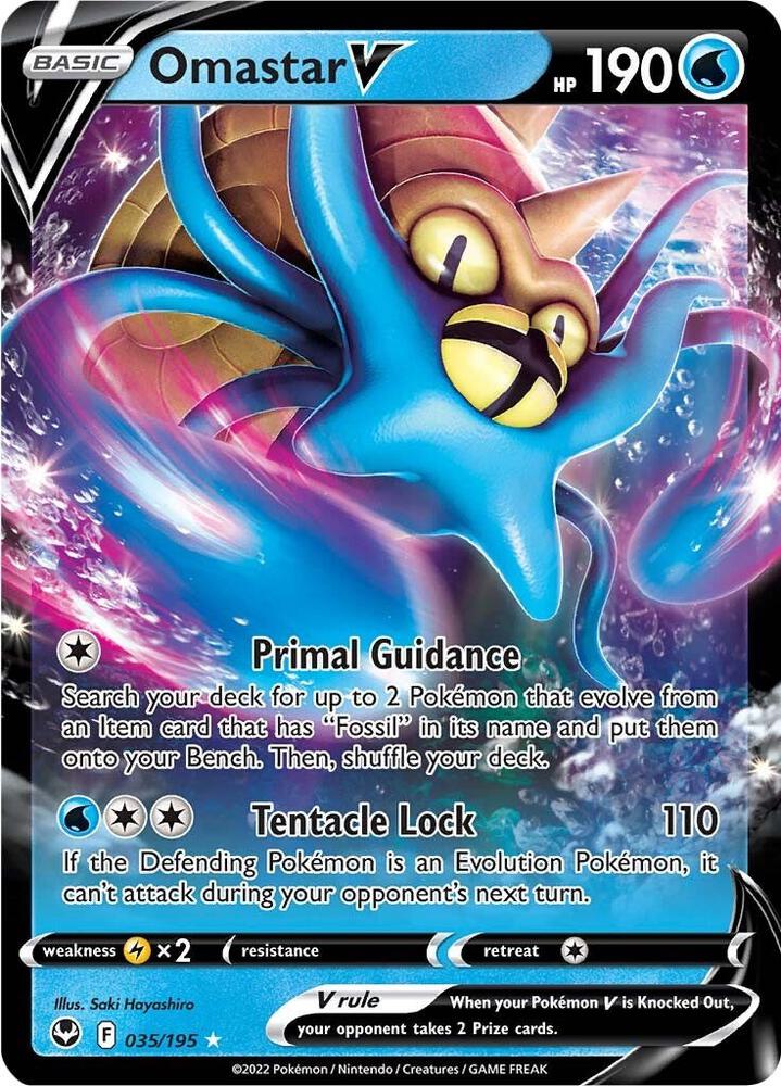 Omastar V 035/195 (SWSH12: Silver Tempest)  - Holofoil | Good Games Adelaide SA