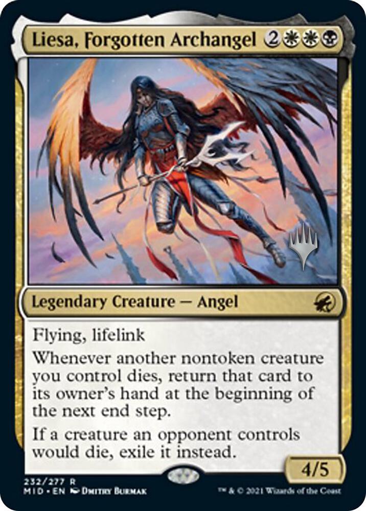 Liesa Forgotten Archangel 232p/171 (Promo Pack: Innistrad: Midnight Hunt)  - Foil | Good Games Adelaide SA