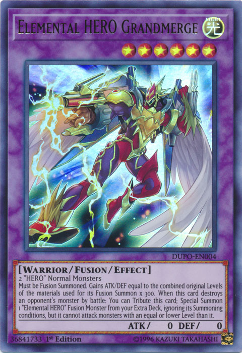Elemental Hero Grandmerge [DUPO-EN004] Ultra Rare | Good Games Adelaide SA