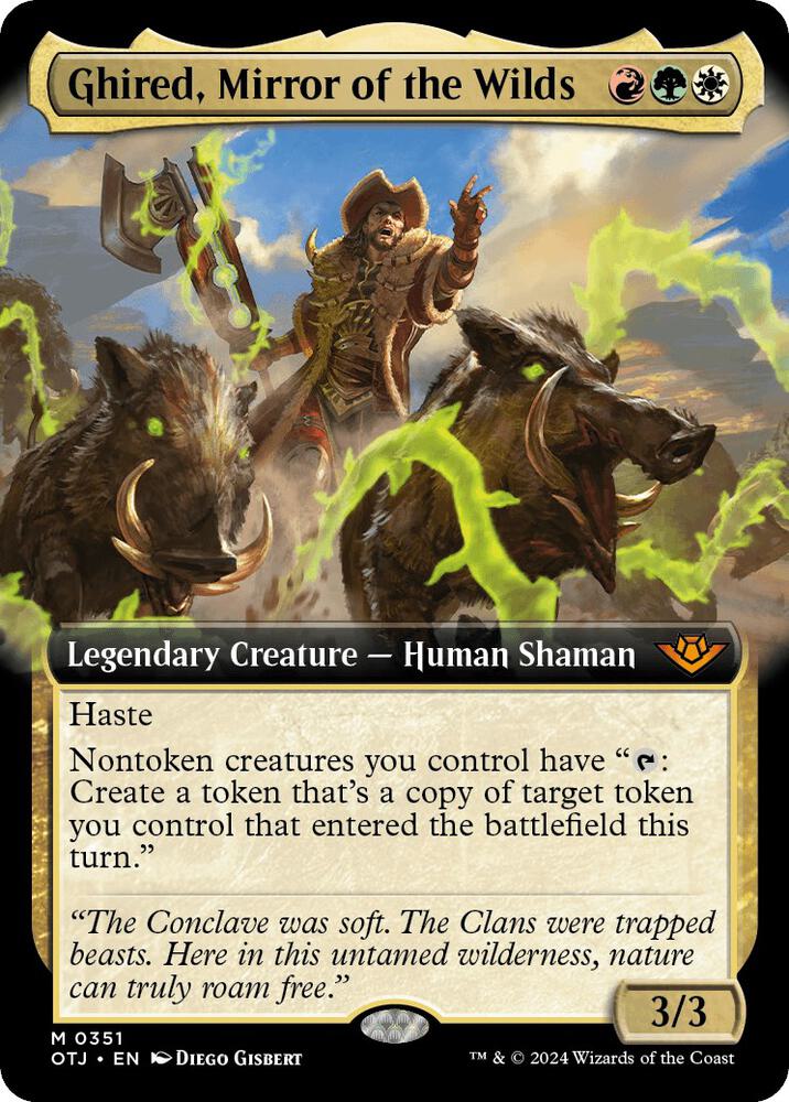 Ghired, Mirror of the Wilds 351/286 (Outlaws of Thunder Junction)  - Extended Art Foil | Good Games Adelaide SA