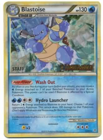 Blastoise (13/95) (Staff Prerelease Promo) [HeartGold & SoulSilver: Black Star Promos] | Good Games Adelaide SA