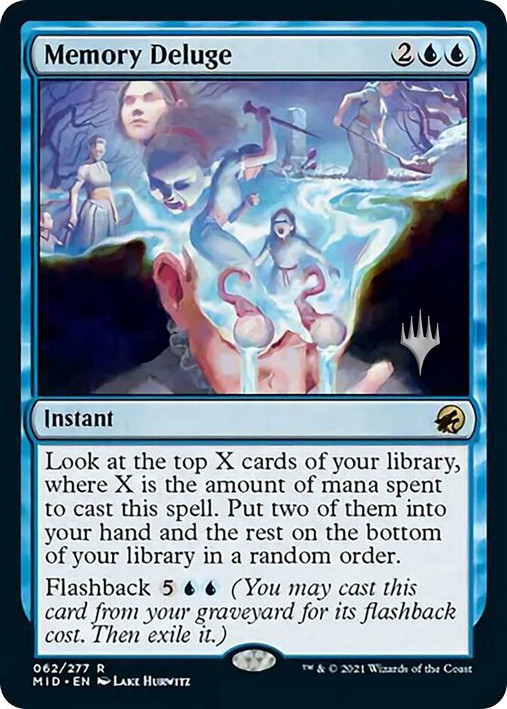 Memory Deluge 62p/171 (Promo Pack: Innistrad: Midnight Hunt)  | Good Games Adelaide SA