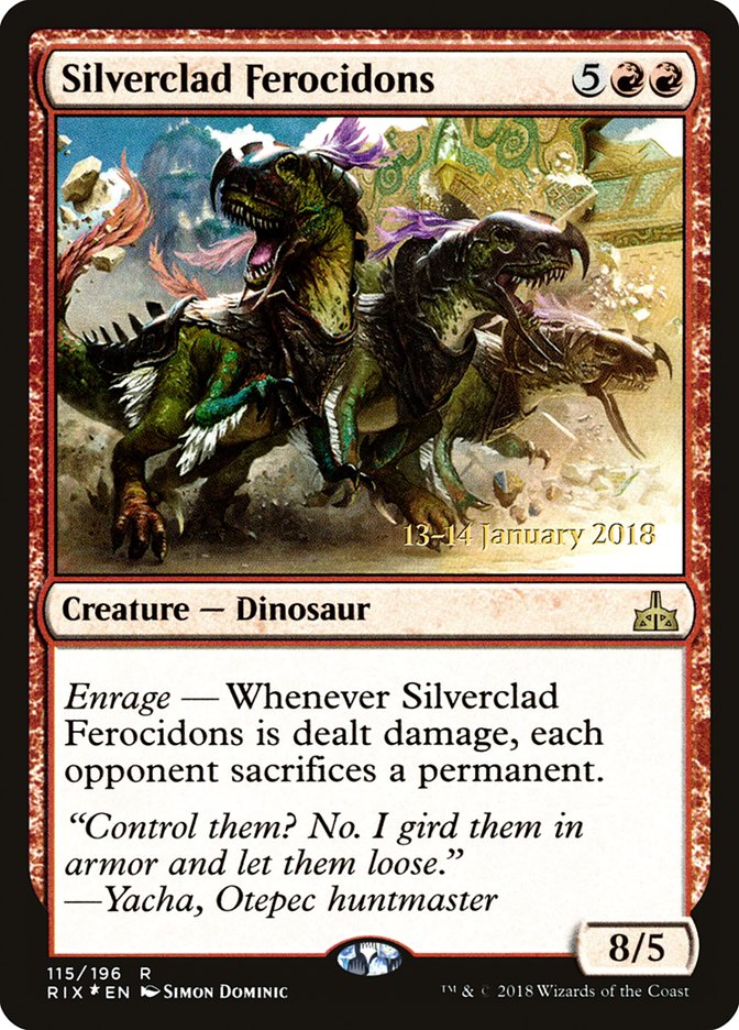 Silverclad Ferocidons [Rivals of Ixalan Promos] | Good Games Adelaide SA