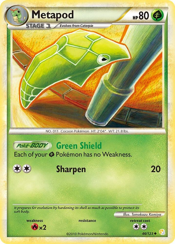 Metapod 46/123 (HeartGold SoulSilver)  | Good Games Adelaide SA