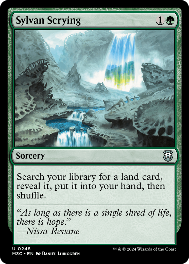 Sylvan Scrying (Ripple Foil) [Modern Horizons 3 Commander] | Good Games Adelaide SA
