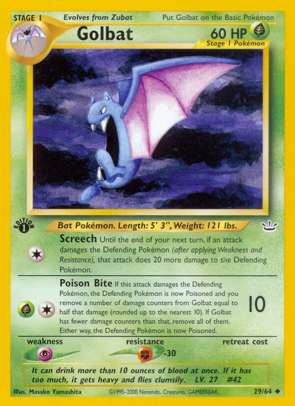 Golbat (29/64) [Neo Revelation 1st Edition] | Good Games Adelaide SA