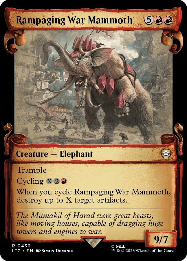 Rampaging War Mammoth 436 (Commander: The Lord of the Rings: Tales of Middle-earth)  - Showcase Scroll Foil | Good Games Adelaide SA